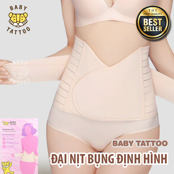  Đai Gen Nịt Bụng Baby Tattoo Định Hình Vòng Eo Sau Sinh Cho Mẹ 