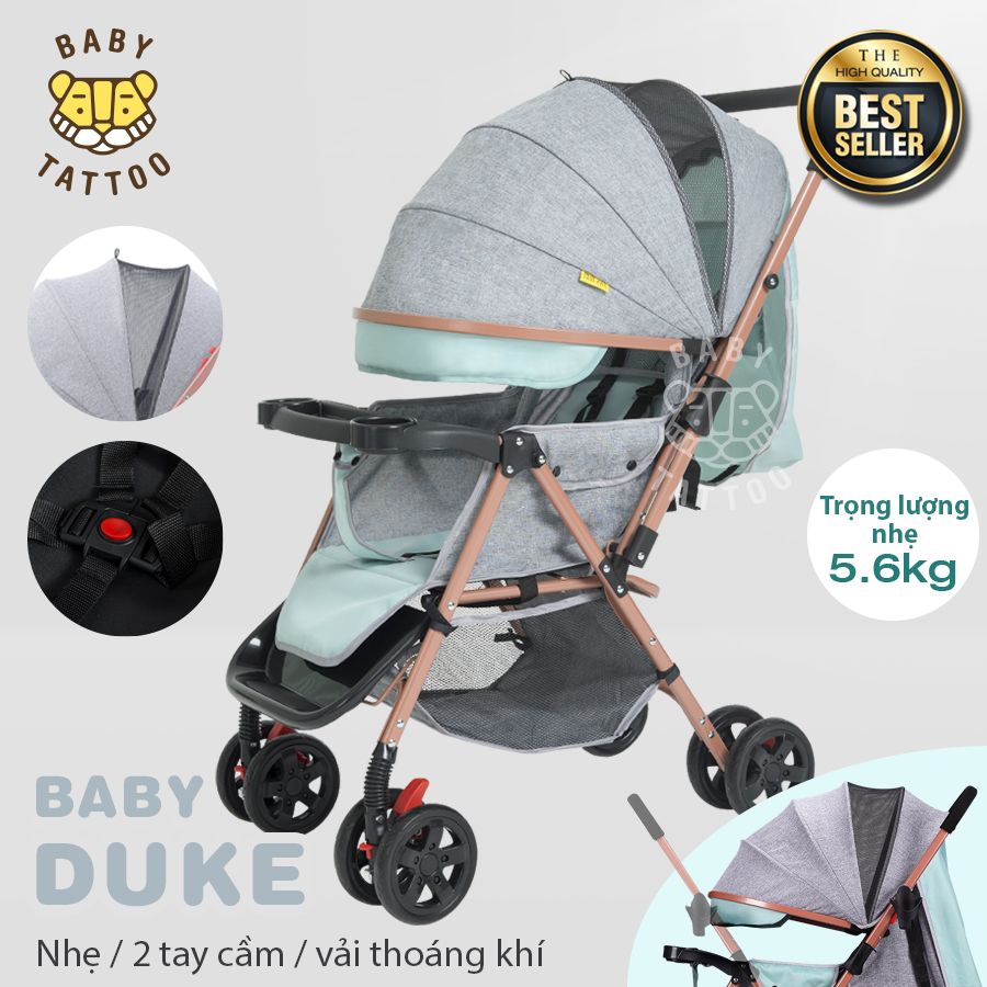 Xe Đẩy Cho Bé Duke (5.6kg) Khóa Chốt Chắc Chắn - Xe Đẩy 2 Chiều