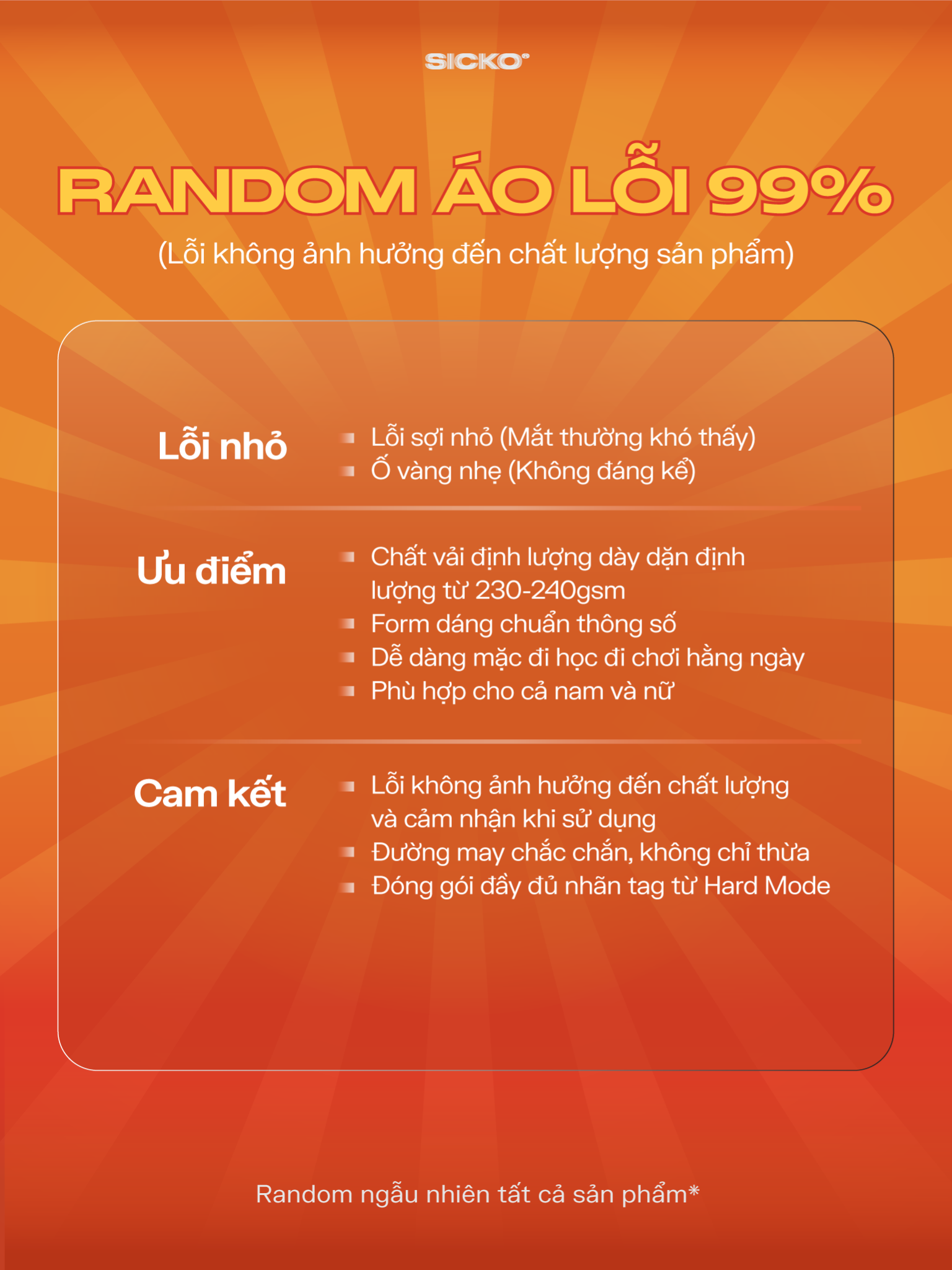  RANDOM ÁO LỖI NHẸ 