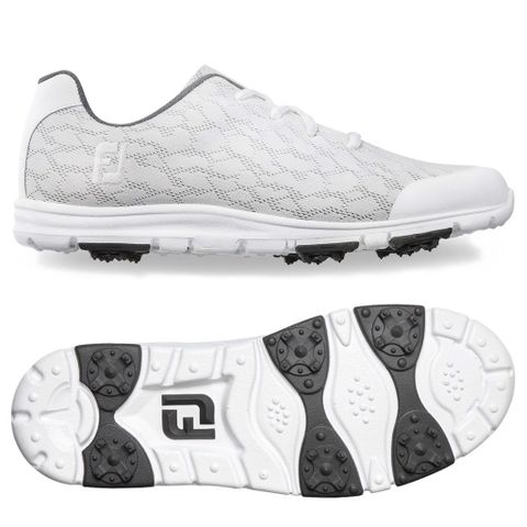 GIÀY GOLF NỮ IF ENJOY WHITE/GREY TRIM 95712 WIDE | FOOTJOY