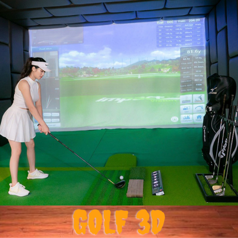 Trọn gói Phòng tập golf 3D Hàn Quốc tích hợp 113 sân golf  kích thước D 5m X R 4m X C 3m