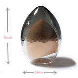Case Đựng Bông Mút Hình Quả Trứng Màu Đen