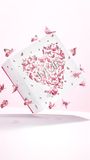 Túi Giấy Dior Butterfly Ruy Băng Hồng 11x8x4cm - Limited 2025