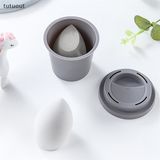 Hộp đựng bông mút màu xám