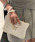 Túi Da Dập Sọc Trắng Tomford