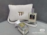 Túi Da Dập Sọc Trắng Tomford