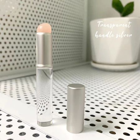Cọ Tô Son Môi Đầu Tròn Bằng Silicone Đàn Hồi Không Nhòe - Bạc Trong Suốt Mini