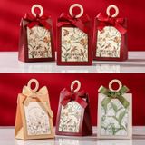 Hộp Quà Mini Nơ + Vòng Gỗ - Đỏ