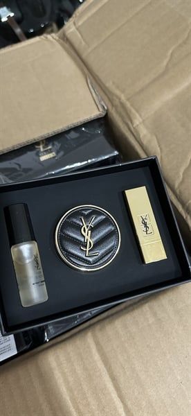 Set YSL (Serum Reboot 7ml - Cushion Mini B20 - Son YSL 01 Mini)