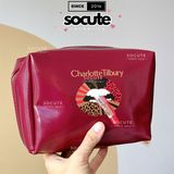 Túi Gift Charlotte Tilbury Đỏ Mận 5 Ngăn 19.5x15x8cm