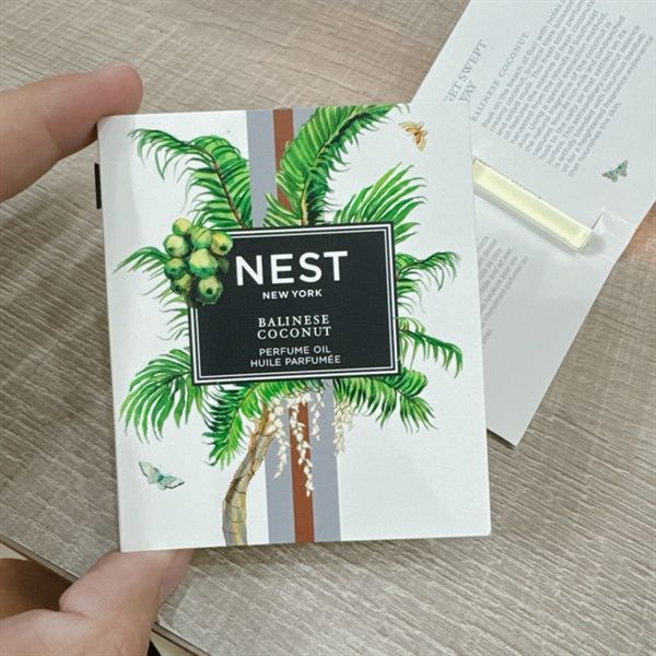 Vial Nước hoa mini nữ Nest New York Balinese Coconut Perfume OIL Huile Parfumee 1.5ml