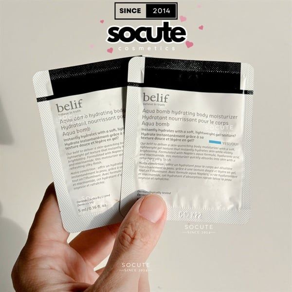 Sample Kem Dưỡng Body belif Aqua Bomb Hydrating Body Moisturizer 5ml