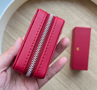 Hộp Đựng Son TF Màu Đỏ Khóa Zip