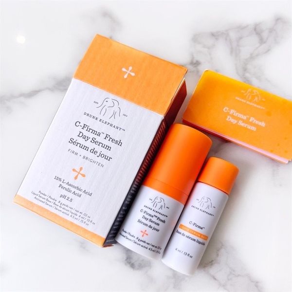 MẪU MỚI - Tinh chất làm sáng và chống oxy hóa chứa 15% Vitamin C tươi Drunk Elephant C-Firma Fresh Day Serum