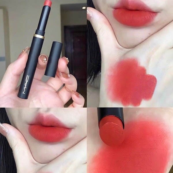 Son MAC Powder Kiss Velvet Blur Slim 875 Devoted To Danger - Ko Tem Đít