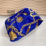Túi Đựng Mỹ Phẩm Estee Lauder Xanh Dương Họa Tiết Xích