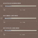 Cọ Nhấn Mắt Chi Tiết Lông Thú Cán Bạc - 321 Detailed Lining Brush