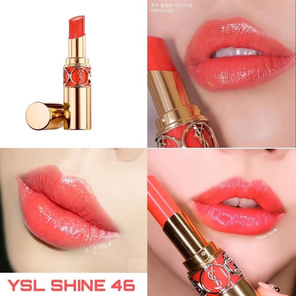 Son th i YSL Rouge Volupte Shine m u 46 Orange Perfecto Fullsize
