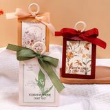 Hộp Quà Mini Nơ + Vòng Gỗ - Đỏ