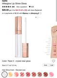 Son Nars Lip Gloss màu Triple X Trong Suốt Fullsize