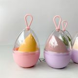 Hộp đựng bông mút hình quả trứng đủ màu