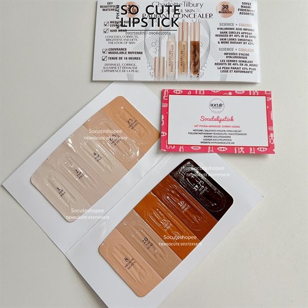 Sample Che Khuyết Điểm Charlotte Tilbury Beautiful Skin Radiant Concealer 10 ô