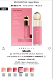 Má Hồng Kem Rare Beauty Soft Pinch Dewy Liquid Blush - Happy Deluxe Size 3.2ml