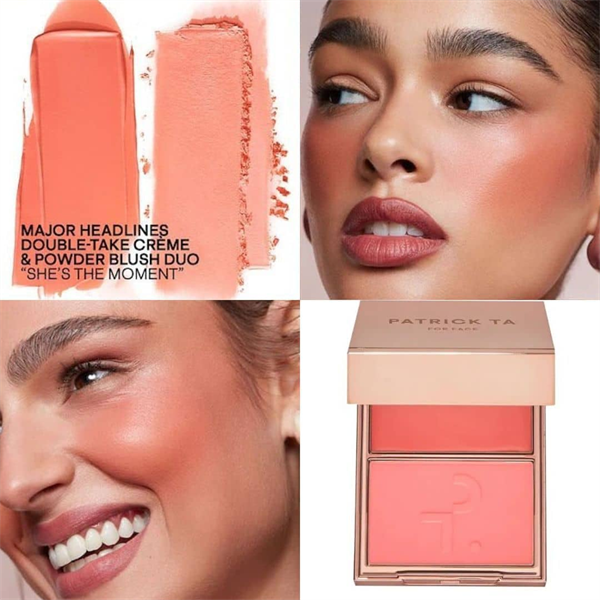 Phấn Má Hồng Patrick Ta 2in1 Double-Take Cream And Power Blush Duo Màu She‘s The Moment