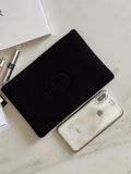 Túi DIOR Trousse Pouch - Nhung Đen Chữ Nhật 21x14cm