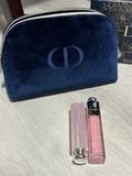 Túi Đựng Mỹ Phẩm Dior Con Sò Xanh Nhung 2023