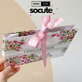 Túi Giấy Dior Nơ Ruy Băng Tím 19.5x14x7cm - Hoa Ly