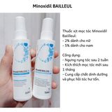 Xịt Mọc Tóc , Giảm Rụng Tóc Minoxidil Bailleul Dòng 2% - Chai 60ml