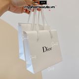 Túi Giấy Dior Vuông Chữ Đen Có Nắp Đậy 14.5x13x5