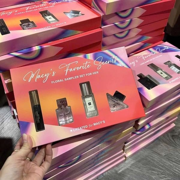 Set Nước Hoa Macy's Favorite Scents Floral Sampler Set For Her (Jo Malone Peony Blush Suede - Paradoxe Intense - Armani My Way Nectar - Carolina Herrera Good Girl)