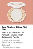 Phấn phủ kiềm dầu dạng nén Charlotte Tilbury Airbrush BRIGHTENING Flawless Finish Powder Mini 0.8gr