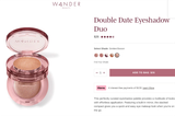 Phấn Mắt Wander Beauty Double Date Eyeshadow Duo Màu Smitten/Swoon