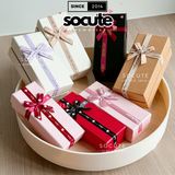 Hộp Quà Mini Đựng Son/Nước Hoa - Nâu Nơ Be