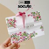 Túi Giấy Dior Nơ Ruy Băng Tím 19.5x14x7cm - Hoa Ly
