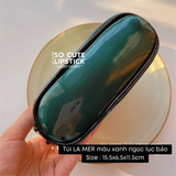 Túi đựng mỹ phẩm LA MER Xanh Ngọc Bích Đậm 15.5x6.5x11.5cm