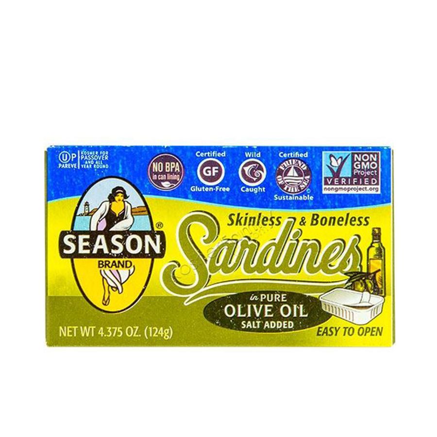 Cá Mòi Ngâm Olive Sardines 124G