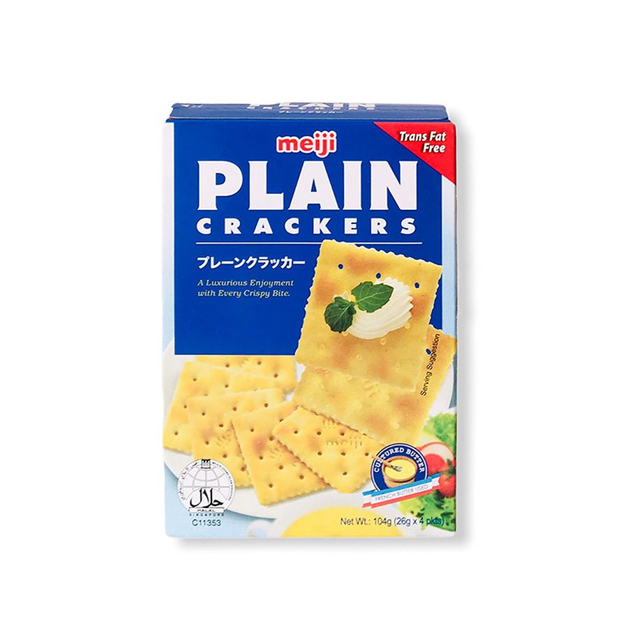 Bánh Crackers Meiji Plain 104g
