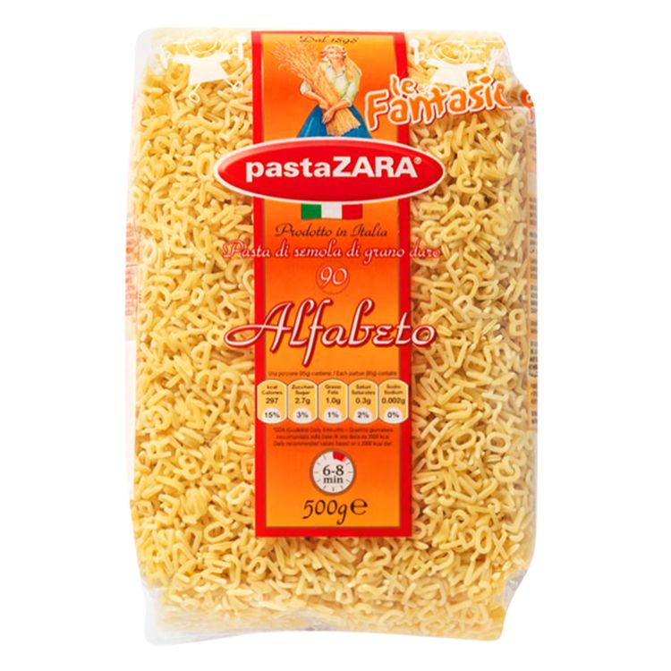  Nui Chữ Cái Alphabet 90 Pasta Zara 500g 