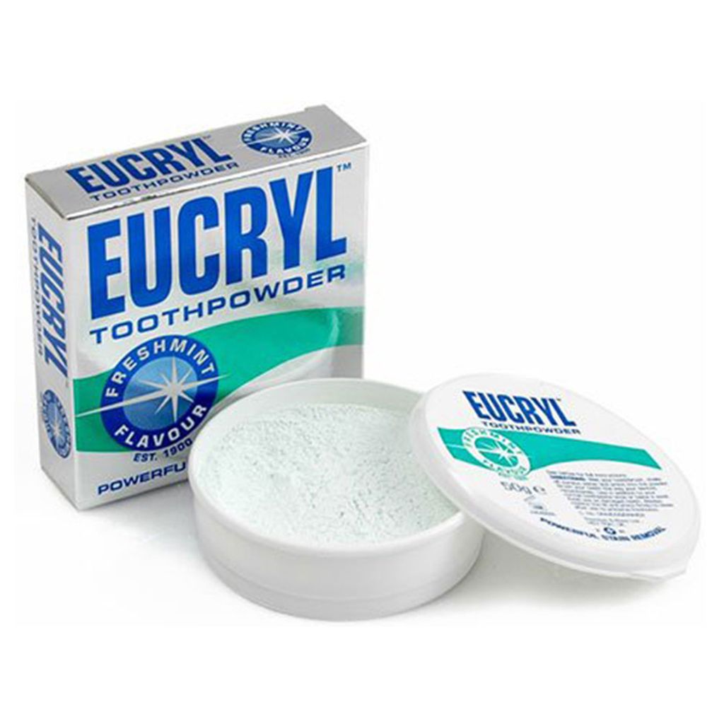  Bột Tẩy Trắng Răng Eucryl Toothpowder Bạc Hà 50g 