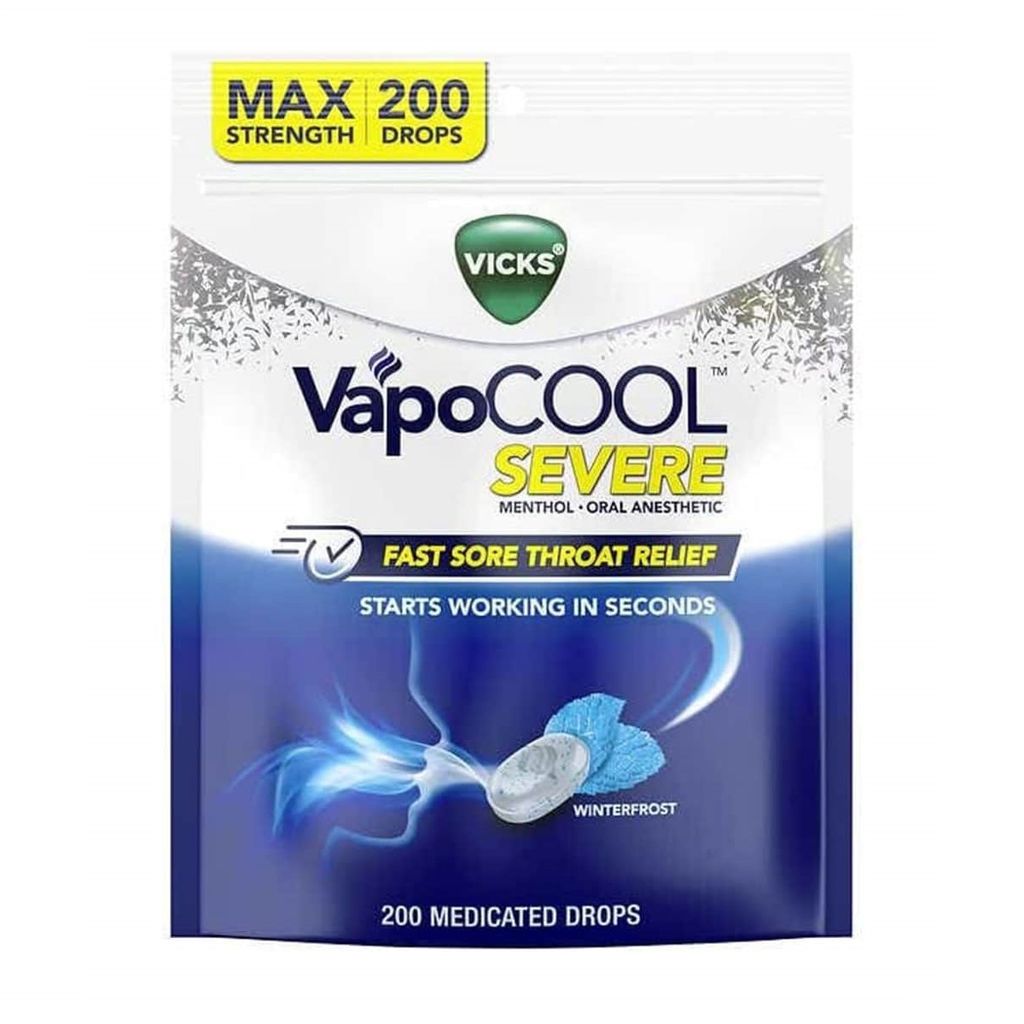  Kẹo Ngậm Bạc Hà Vicks VapoCool 200 viên 