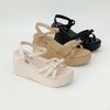 Giày sandal nữ quai phối nơ xinh MT140