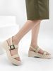 Sandal bánh mỳ quai ngang phối khóa 5cm MT151