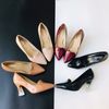 Giày cao gót 7cm, gót mika lưỡi gà MT240