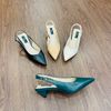 Xăng đan 3cm mũi xẻ tim, gót tam giác MT3078