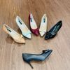 Giày gót nhọn 7cm nơ MT3081