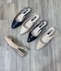 Sandal bít mũi, gót ốp bạc 3cm MT847